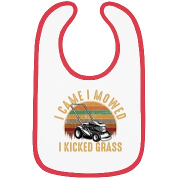 Discover I Came I Mowed I Kicked Grass Lawn Mowing Bibs