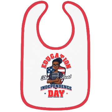 Discover Patriotic Teacher Education Real Independence Bibs