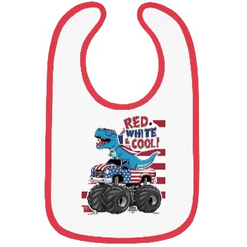 Discover red nand cool 4th July Bibs