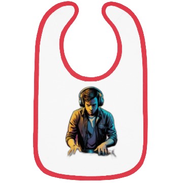 Discover Neon DJ Youth Illustration Bibs