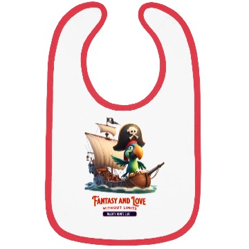 Discover pirate parrot Bibs