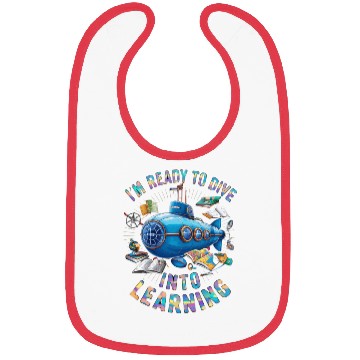 Discover Ready To Dive Into Learning Back School Submarine Bibs