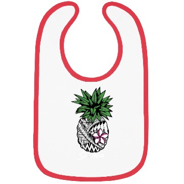 Discover Samoa Bibs Samoan tribal pineapple