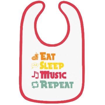 Discover Eat Sleep Music Repeat Bibs