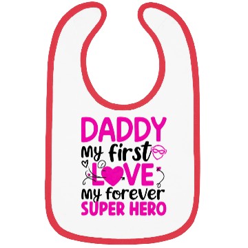 Discover Daddy my first love My Forever Superhero Bibs