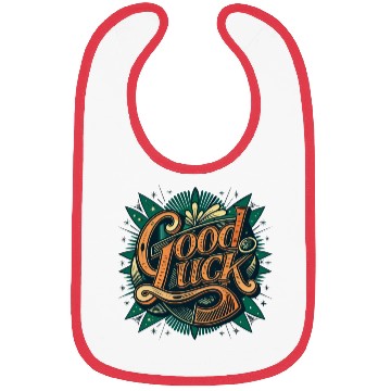 Discover Orange and Green Good luck Graphic Bibs