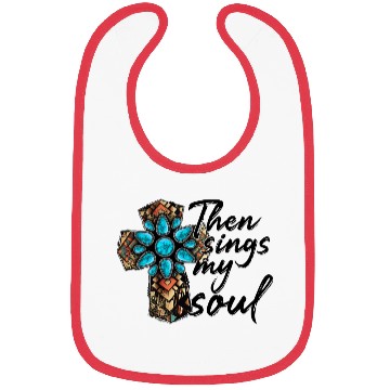 Discover Turquoise Cross Western Aztec Art Bibs