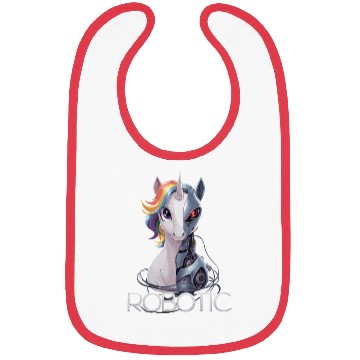 Discover Funny Unicorn Robot Robotic Cuddling Cyborg Bibs