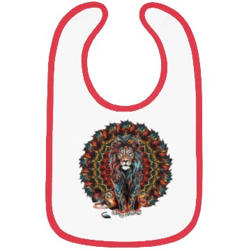Discover Lion Mandala for a Art lover Lion fan Bibs