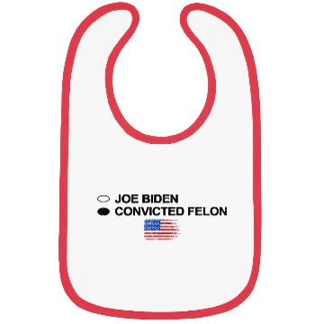 Discover Joe Biden Vs Convicted Felon Funny 2024 Flag Bibs