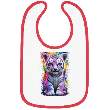 Discover colorful tiger cub Bibs