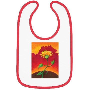 Discover Cute Sunflower At Sunset Illustration Bibs