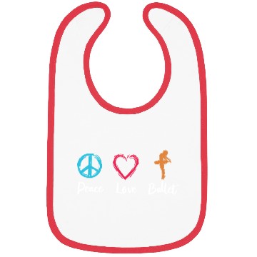 Discover Peace Love Ballet Bibs