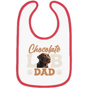 Discover Labrador Owner CHOCOLATE LAB DAD Labrador Dog Bibs