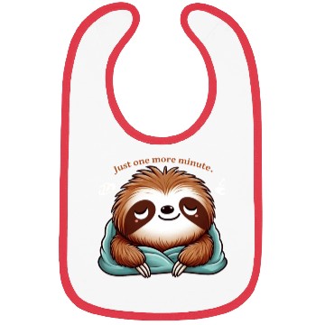Discover Sloth Just One More Minute Bibs