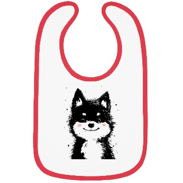 Discover Smiling Black and White Dog Bibs