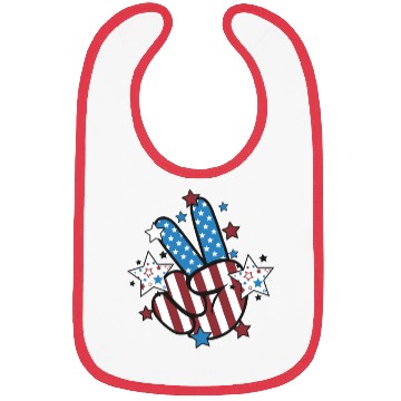 Discover Peace Sign Freedom Bibs