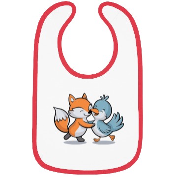 Discover Cute Fox and Bird Friends Bibs