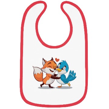 Discover Cute Fox and Bird Love Bibs