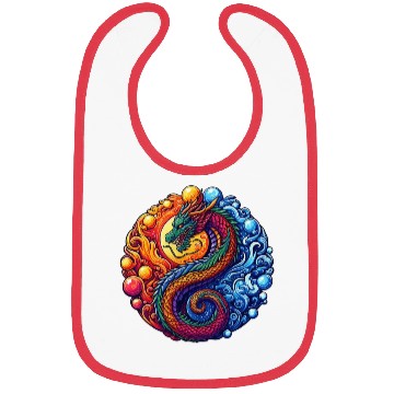 Discover Vibrant Yin Yang Dragon Bibs