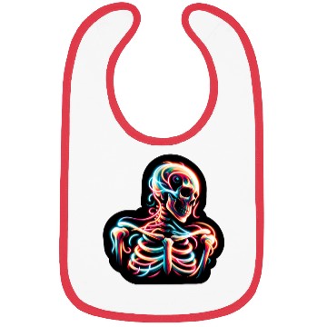 Discover Neon Skeleton Psychedelic Glow Art Bibs