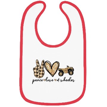 Discover Womens Quad ATV Peace Love 4-Wheeler Bikes Bibs