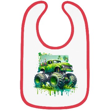 Discover Monster Truck Shamrock Bibs