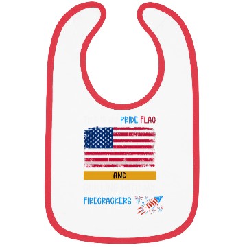 Discover This Is My Pride Flag USA American 4th Of July Bibs