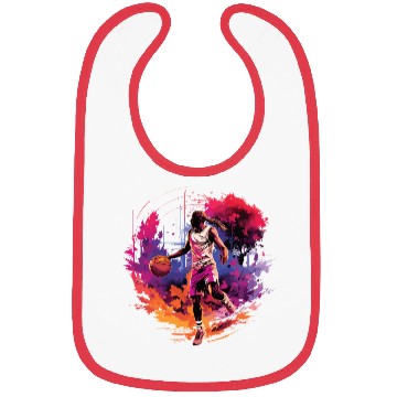 Discover Basketball Player Surrounded by Sunset, Artwork Bibs