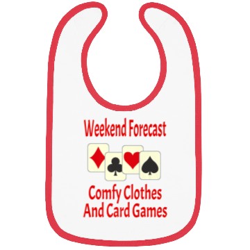 Discover Weekend Forecast Card Player Funny Bibs