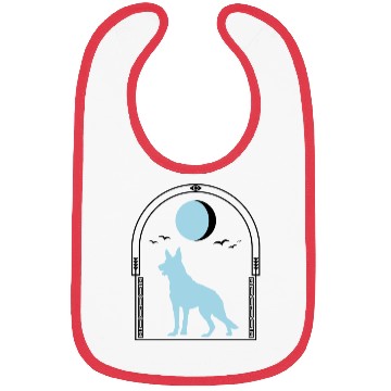 Discover German Shepherd Celestial GSD Dog Moon Tarot Bibs