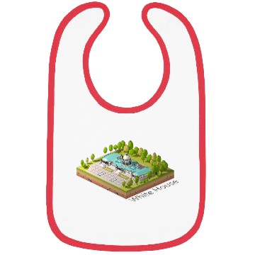 Discover Geometric low poly White House Bibs