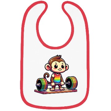 Discover Cool Monkey Deadlifting In The Gym Bibs