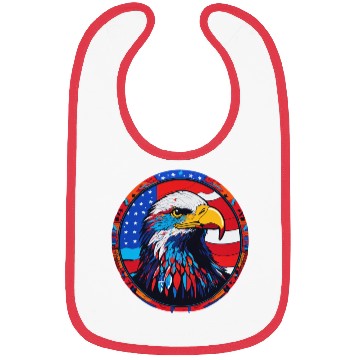 Discover Patriotic Eagle Emblem for Apparel Bibs