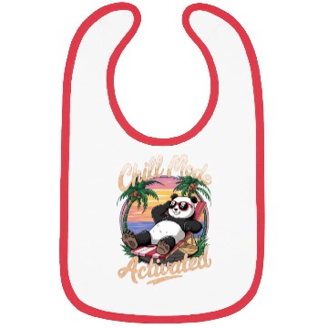 Discover Panda Beach Vacation Bibs