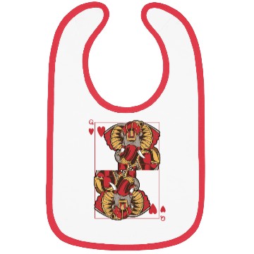 Discover Elephant Steampunk Card Game Heart Queen Poker Bibs