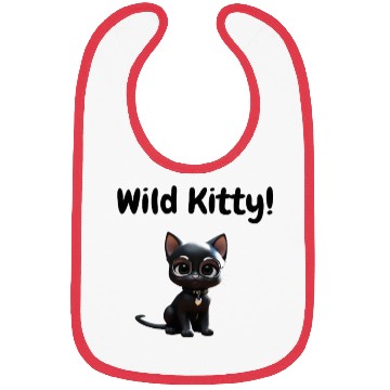 Discover Wild Kitty funny Bibs