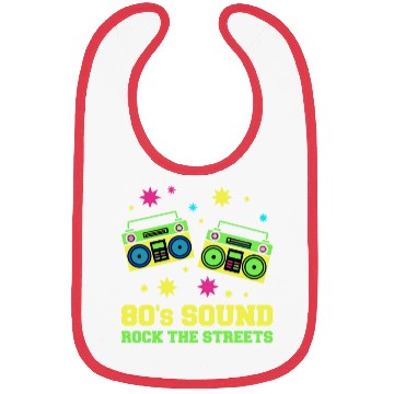 Discover 80s Boomboxes Rock the Streets Bibs