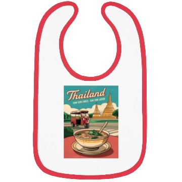 Discover Funny Vintage Travel Thailand Humor Retro Graphic Bibs