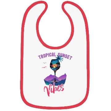 Discover Tropical Sunset Vibes Bibs