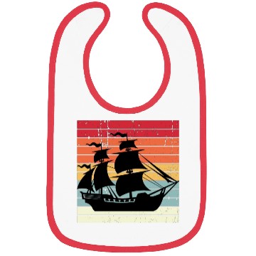 Discover Pirate ship sunset Bibs