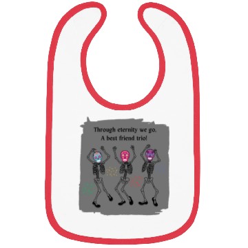 Discover 3 Best Friends Sugar Skull Skeleton 3 bff Trio Bibs