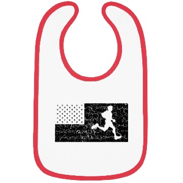 Discover American Flag Running Gift Bibs