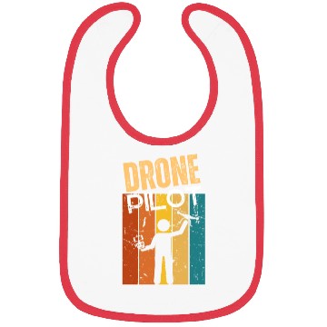Discover Drone Pilot Quadcopter Vintage Retro Funny Drone Bibs