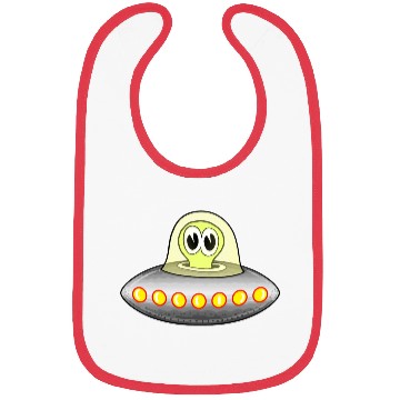 Discover Retro Alien in Space Ship Bibs
