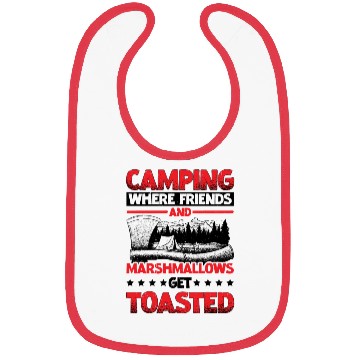 Discover Camping Where Friends and Marshmallows Toast 2 Bibs