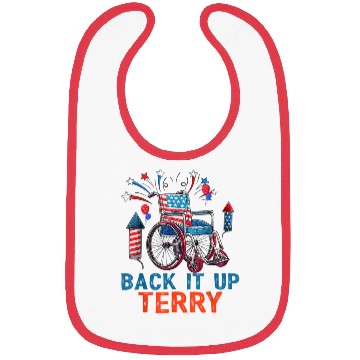 Discover Back Terry Fireworks 4th July Bibs