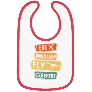 Discover Quadcopter Eat Sleep Fly Repeat Funny Drone Pilot Bibs
