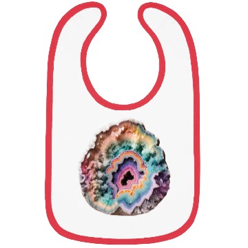 Discover Fantasy Pastel Rainbow Geo Stone Crystal Bibs