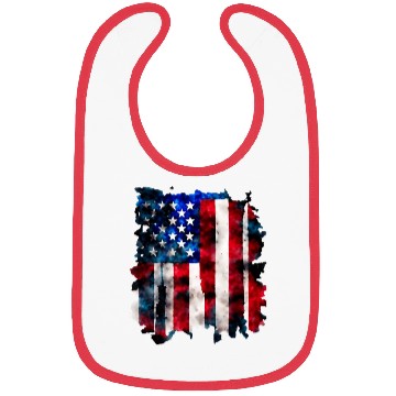 Discover Patriotic American Flag July 4th Bibs